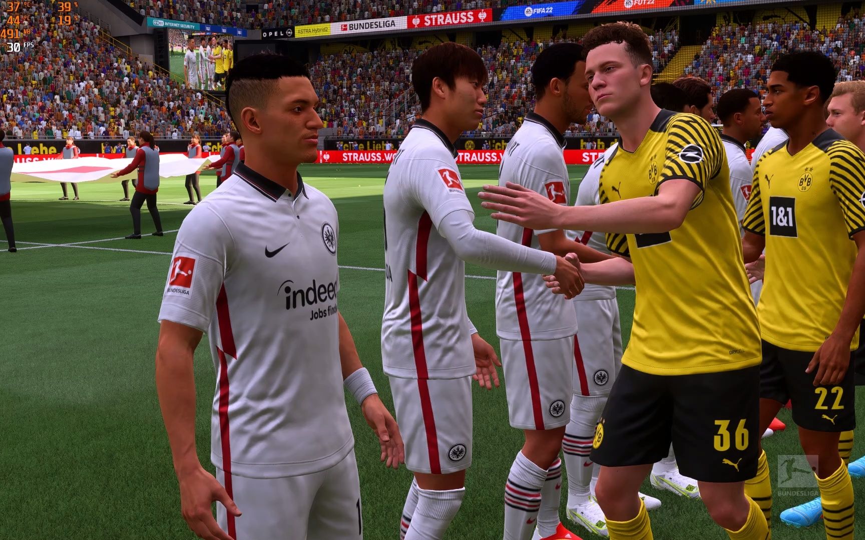 汉诺威对阵法兰克福，战成平局